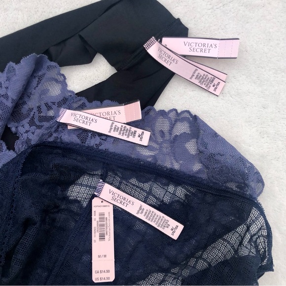 New Victoria’s Secret Thongs Panties size M Lace Three Pairs - Picture 6 of 7